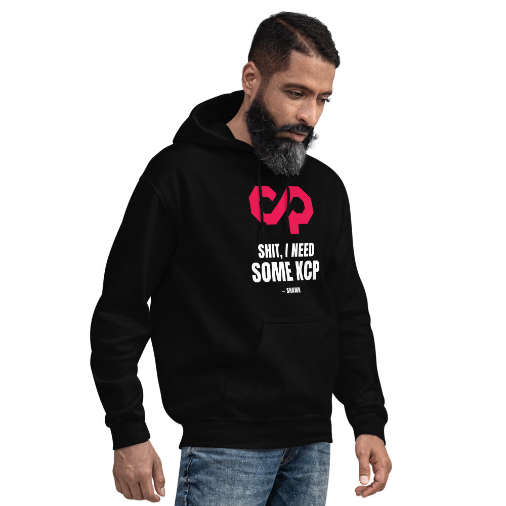"Shit, I Need Some XCP" Hoodie — Black, Men's 4 Right Front