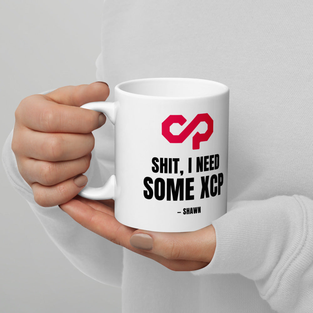 "Shit, I Need Some XCP" Mug, 11 oz — 11 oz, Lifestyle 3 Handle on Left
